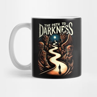 The Path to Darkness, winding path leading into darkness Mug